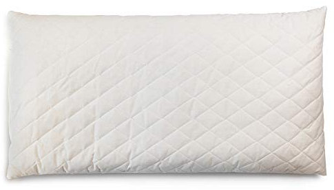 Giraffenland Coussin à l´épeautre Bio 40x80cm Tissu matelassé Blanc, balles d´épeautre Issue de l´Agriculture Biologique contrôlée, avec Housse intérieure supplémentaire Bio