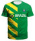 YuanDiann 2022 Katar Fußball Weltmeisterschaft T-Shirt Kurzarm Rundhals 3D Drucken Nationalflagge Fanshirt Sport Casual Atmungsaktiv Trikots Fussballshirts Herren und Damen Brasilien L