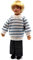 Melody Jane Puppenhaus Blonde Little Boy in Jeans Pullover Moderne Puppe 1:12 Porzellan People