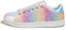 LUCKY STEP Damen Glitzer Sneaker | Schnüren Mode Schuhe | Glitzernde Bunt Turnschuhe für Damen (Regenbogen, 7US-37EU-4UK)