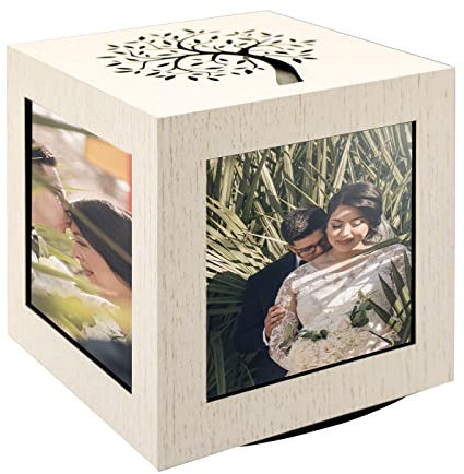 Cubo fotografico rotante. Cornici fotografiche personalizzate. Cornici multiple. Decorazione per la casa. Albero della vita personalizzato. Cornice fotografica 10x10. ALBERO PICCOLO