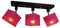 alfalux Deckenlampe Mit 3 Lampenschirmen LED Deckenleuchte Leuchte Lampe Wohnzimmerlampe Schlafzimmerlampe Holz Wohnzimmer Schlafzimmer Deckenleuchten Drehbar Schwenkbar Fuchsie LLS31FUDPR