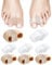 PGRODE Bunion Toe Separators Gel Bunion Corrector Soft Big Toe Spacers for Feet Women Men Toe Correct, Elasticity Hammer Toe Straightener with 2 Loops (4 Nylon+4Gel)