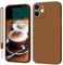 KPPIT Silicone Case Compatible with iPhone 12 6.1 inch protective case, Ultra Slim Soft Gel Anti-Scratch,Microfiber Lining,Rubber Shockproof Case Cover for iPhone 12 Brown