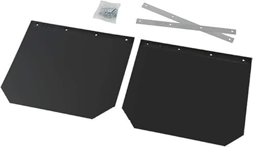 Coppia Paraspruzzi Camion Furgoni in PVC Nero Neutro Universale 53 x 37 completo di aste e bulloni fisaggio