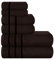 MyOwn Ultra Soft 6er-Pack Baumwoll-Handtuch-Set, enthält 2 übergroße Badetücher 70 x 140 cm, 2 Handtücher 40 x 60 cm und 2 Waschbetten 30 x 30 cm, Braun