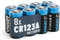 ABSINA 8x Batterie CR123A 3V al litio per fotocamere e molto altro - Batteria CR123A 3V sigillata e duratura - Batteria CR123 da 1300mAh - Pile CR123A, batteria CR123A 3V al litio, CR 123A batteria