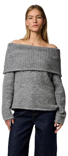 Pieces Damen Pcpam Ls Off Shoulder Knit Bc Strickpullover (1er Pack)