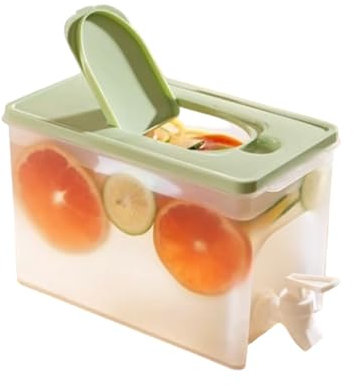 Pichet à eau avec robinet, pichet à eau froide | Récipient distributeur de jus transparent 4L avec couvercle,Pichet distributeur de boissons froides pour fêtes d'été, pour fêtes à la piscine