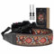 Padwa Lifestyle Camera Strap - 2 Full Grain Leather Ends Camera Straps for Photographers, Vintage Embroidered Cotton Weave Soft Suede Fabric Padded Strap Quick Release fits All Cameras