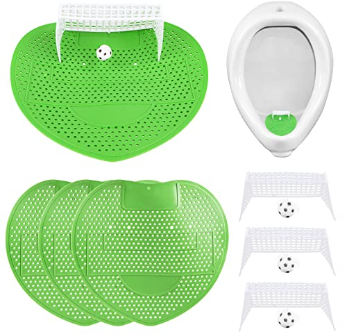 4 Stück Fußballtor Urinal Sieb,Urinalsieb mit Duft Urinalsieb Urinalsiebe Hygienical Urinaleinsatz aus Kunststoff Spritzschutz für Pissoir Urinalsieb Urinmatten Urinalsieb Geruchsentferner