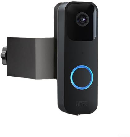 Puncture Free Stainless Steel Mounting Clip for Enhanced Security of Your Video Doorbell (black)
