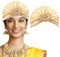 MOKIDO Damen Turban Hut mit Abnehmbarer Kristall Brosche, Turban Damen, 1920s Fasching Hut Damen, Kostüm Accessoires, Vintage Turban, Elastische Kopf, Turban Kostüm