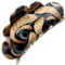 Grande Pince à Cheveux Femme - Barrette Cheveux Luxe avec Motif Doré et Noir - Accessoire Chic pour Cheveux Épais - Pince Crabe Élégante et Durable