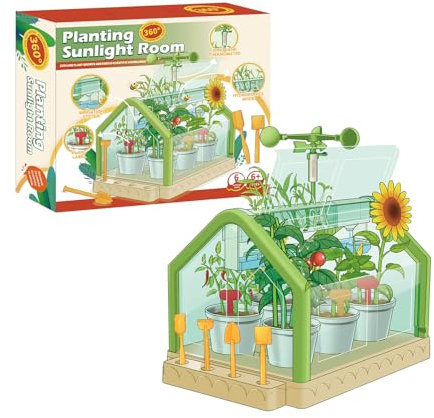 NEWFUN Juego Científico de Botánica, Kit de Experimentos para Aficionados a Las Plantas, Juguetes para Niñas de 6-7 Años, Juegos Infantiles, Experimentos para Cultivar Plantas en Interiores