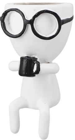 AKLOSIPY Pots Pl Mignons en Forme Humaine | Pot Humanoïde pour Plantes Succulentes | Jardinières de Cactus Déco pour Chambre à Coucher et Bureau | Ique Succulent Erpot (C)