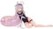 Planetarium Figur, Anime Figuren, Planetarium, Anime-Girl-Figur, Mit Schwimmring, Sitzmodell, Desktop-Display, 12CM, Sammlerstück, Geschenk