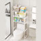 Niwugady Estantería de almacenamiento para el inodoro, 3 niveles sobre el estante de almacenamiento de inodoro, independiente sobre estante de inodoro para baño, baño, lavandería, balcón, 51 x 30 x