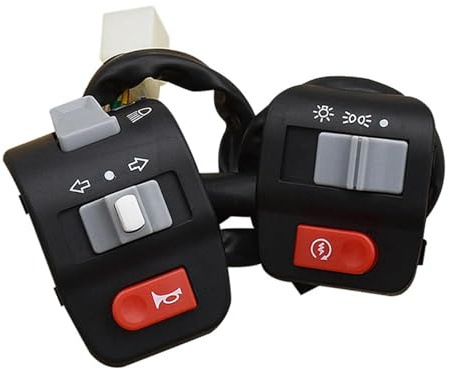 PPWIALL Motorrad-Hupenschalter Motorrad-Lenkerhorn-Blinker-Licht-Controller-Schalter Motorrad Lenkerschalter