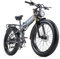 BURCHDA E Bike Herren Damen Elektrofahrräder, Ebike mit 48V 20Ah Lithium Batterie, Falten Offroad E Bike 20 * 4.0 Zoll,7-Gang Getriebe Fatbike mit LCD-Display,Fatbike Ebike Reichweite bis zu 115KM