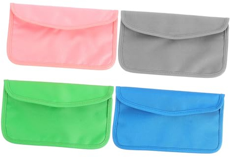 JECOMPRIS 4stücke Aufbewahrungsbeutel für Masken Organizer Tasche aus Polyester Tragbar und Sicher für Gesichtsmasken für Reisen und Outdoor-aktivitäten Zufällige Farbe