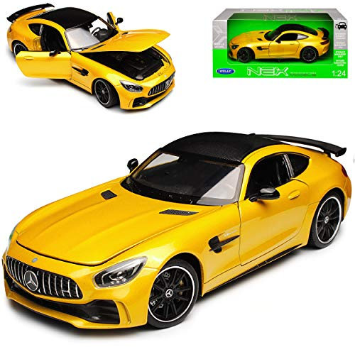 Welly Mercedes-B AMG GT R Coupe Gelb Ab 2014 1/24 Modell Auto mit individiuellem Wunschkennzeichen
