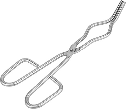 Professional Grade Stainless Steel Crucible Tongs Heavy Duty Laboratory Beaker Holder Pliers with Non Slip Paws for Chemistry Science Experiments High Temperature Handling (200mm)
