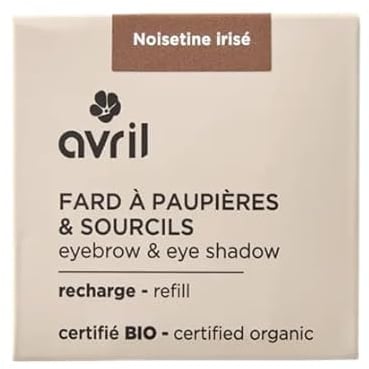 Avril Fard à Paupières Bio – Ombre à Paupières Naturelle Vegan, Certifiée Cosmos Organic, Texture Douce et Modulable (Noisetine irisé)