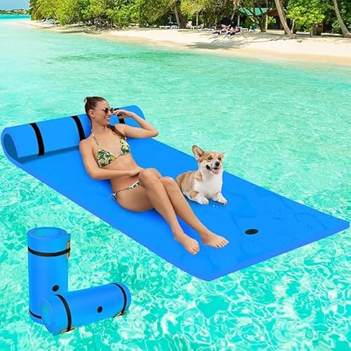 Hamac Gonflable 210 x 90 cm – Matelas Flottant en Mousse XPE pour Piscine, lac & mer – Résistant à 250 kg, Durable & sécurisé