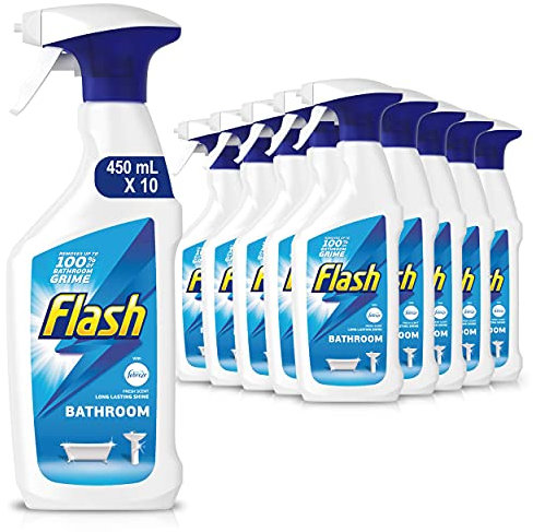 Flash Bathroom Cleaning Spray, 450 ml, Pack of 10