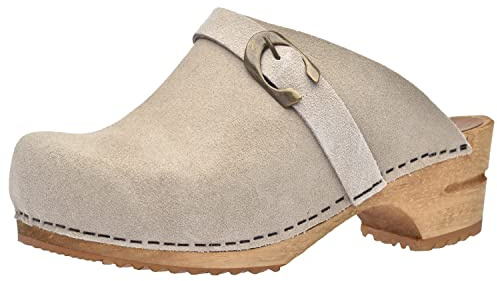 Sanita 457190 Mujer Zuecos, Beige, 36 EU