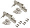 Emuca 1015107 Pack aus 2 Topfscharnieren Ø35mm 165° mit sanftem Verschluss für aneinanderstoßende Türen und Zusätze zum Festschrauben mit Verbindergehäuse