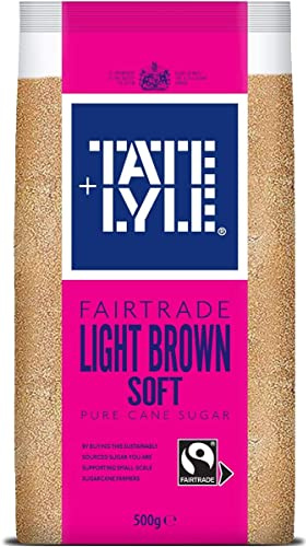 Tate & Lyle Fairtrade Light Soft Brown Sugar 3kg - Moist Baking Sugar | Single resealable bag, pure cane crystals, buttery caramel notes, quick dissolving, vegetarian, cookies, sauces, preserves