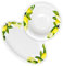 Lashuma 2er Set Kombiservice, Runde Salatschüssel 26 cm und Ovale Servierplatte 34 x 19 cm mit Zitronenrelief, Handgemachtes Keramik Geschirrset