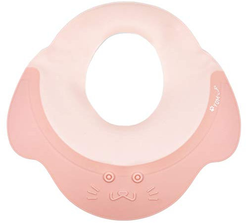 Shampoo Schutz für Kleinkinder, 1 Stück, in Rosa, mit weicher Silikonhaut, Augen- und Ohrenschutz zum Überstülpen, Duschhaube Kinder, Baby Shampookappe, Haarwaschhilfe für Haare waschen ohne Tränen