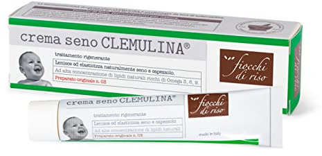 Fiocchi di Riso - Crema seno CLEMULINA - 15ml - ALLATTAMENTO - Lenisce ed elasticizza seno e capezzolo, previene irritazioni e screpolature.