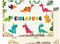 Friendly Fox Dino Einladung T-Rex, 12 Einladungskarten Dinosaurier Geburtstag, Kinder Geburtstagseinladung Dino Party, Steinzeit