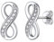 Boucle d Oreille Clou Oreille Argent Femme Sterling 925 Anneaux Grand Cerceau Anneau Originales Fantaisie [L'infini]-Bijoux Cadeau Saint Valentin Fille Mariage Noël Anniversaire Couple Amour