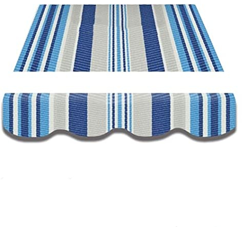 home Trends Markisentuch Markisenbespannung Zeltstoffe Sonnenschutz Ersatzstoffe Markisenstoffen Diverse Farben mit Volant fertig genäht mit Umrandung (3 x 2.5 m, SPD033)