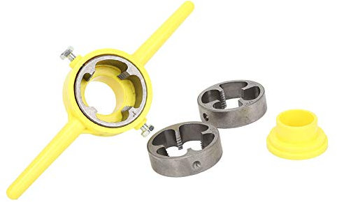 Oumefar Rohraufgeber NPT-Rundgesenk-Satz NPT-Gewinde PVC-Gewinde Toolmaker 1/2 Zoll 3/4 Zoll 1 Zoll zum Nachschneiden
