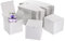Jucoan 100 Stück weiße Papier-Geschenkboxen mit Deckel, 10,2 x 10,2 cm Papier-Geschenkpapier-Box für Hochzeit, Brautjungfern, Geburtstag, Party