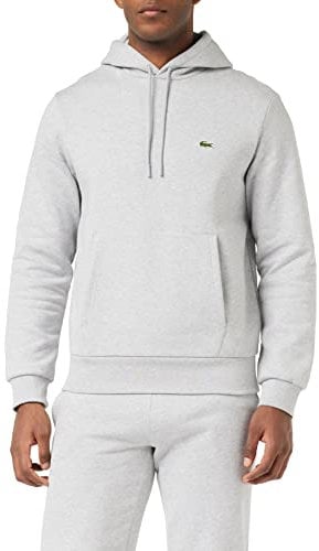 Lacoste Sh9623, Felpa Uomo, Argento Cina, M