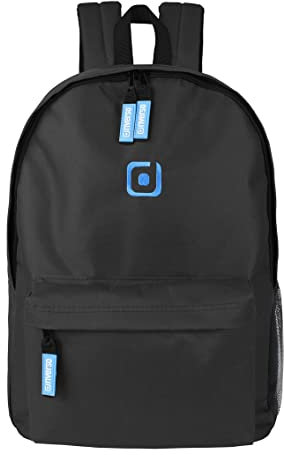 riverso Herren Damen Bag RIVRoy 24L Rucksack Schulrucksack Backpack Daypack Laptopfach 17 Zoll Wasserfest Sport Freizeit Reisverschluss 100% Polyester Schwarz, Größe:One Size, Farbe:Black