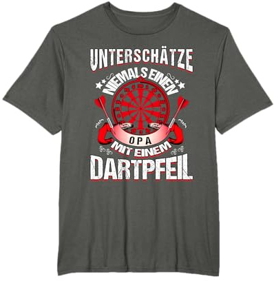 Opa Dartpfeil, Dart Dartspieler Dartspiel Darts T-Shirt
