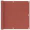 Gecheer Balkon Sichtschutz, Balkonbespannung Balkonverkleidung Terrasse Bespannung Sonnenschutz Windschutz Terracotta-Rot 90x600 cm HDPE