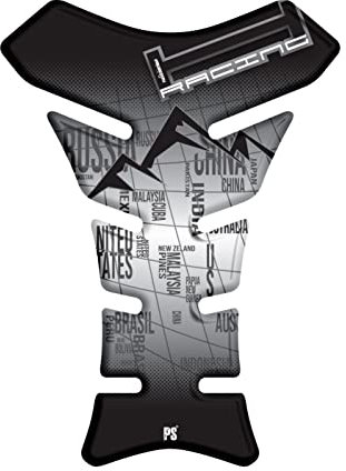 Paraserbatoio.it Adesivo effetto 3D Protezione Paraserbatoio resinato, Compatibile con HONDA Transalp XL 600 650 v V2 Grigio