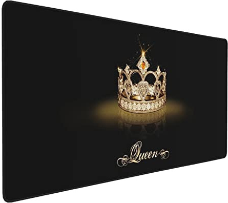 Schreibtischunterlage, Glitzer, glitzernd, Krone, erweitertes Gaming-Mauspad, groß, wasserdichtes Schreibtischunterlage für Computer/Laptop/Arbeit/Büro/Zuhause, 80x39.9 cm