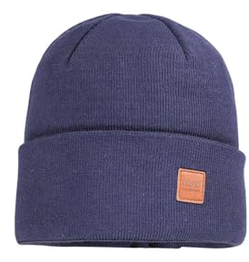 maximo Kids-Mütze, Umschlag, Strick doppelt Made in Germany 53 Dunkelmarine