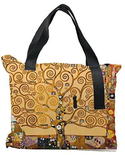 My Custom Style Borsa C, Artigianale Manici 50#Arte-Albero della Vita, Klimt#38x51x8