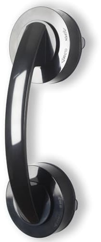 YIDELAI-Suction Cup Type Handle Drawer Push-Pull Handle is Suitable for Sliding Door, Glass Door, Cabinet Door, etc. No Drilling, Easy Installation. (L-Black)